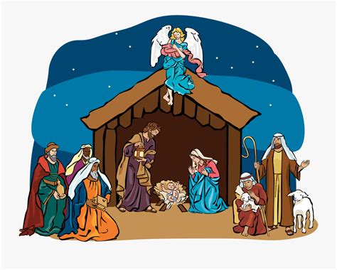 Nativity Scene Clipart - Cartoon , Free Transparent Clipart - ClipartKey