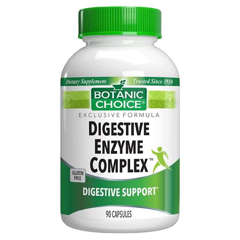 Botanic Choice Digestive Enzyme Complex Dietary Supplement Capsules ...