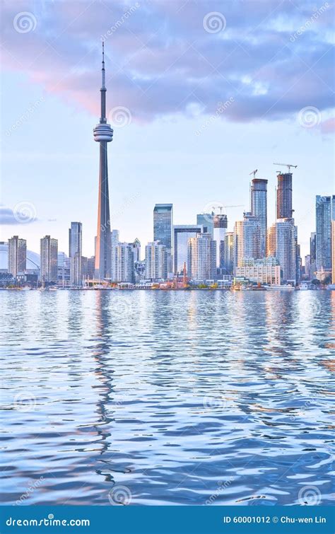 Toronto skyline at sunset stock photo. Image of scenic - 60001012