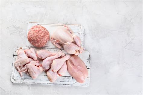 Different Types of Raw Chicken Meat Stock Image - Image of preparing ...