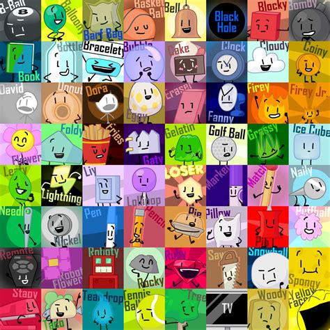 All Bfb Characters In Alphabetical Order Bodies