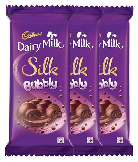 Cadbury Dairy Milk Silk Bubbly Milk Chocolate 360 gm: Buy Cadbury Dairy ...