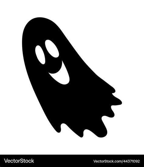 Halloween ghost silhouette Royalty Free Vector Image