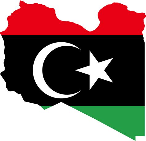 Clipart - Libya Flag Map