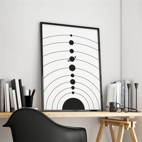 Solar System Wall Art Solar System Print Planets Printable | Etsy