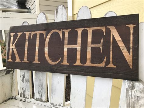 Distressed Kitchen Sign Rustic Kitchen Sign Red Kitchen