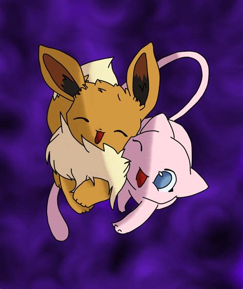 Eevee And Mew by PetShopPokemon on deviantART