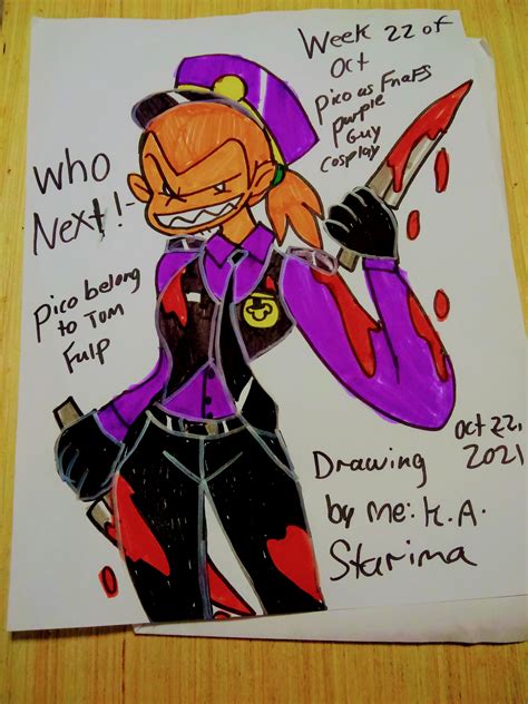 Fnf pico cosplay as fnafs purple guy by Keyshona on Newgrounds