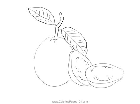 Guava Look Coloring Page for Kids - Free Guava Printable Coloring Pages ...