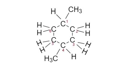 Draw the structure of the cycloalkane 1, 4-dimethylcyclohexa | Quizlet