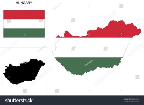 Hungary Map Hungarian Flag Background Map Stock Vector (Royalty Free ...