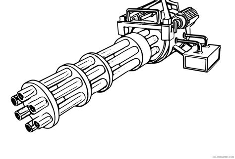 Gun Coloring Pages for boys download free minigun nerf 2020 0476 ...