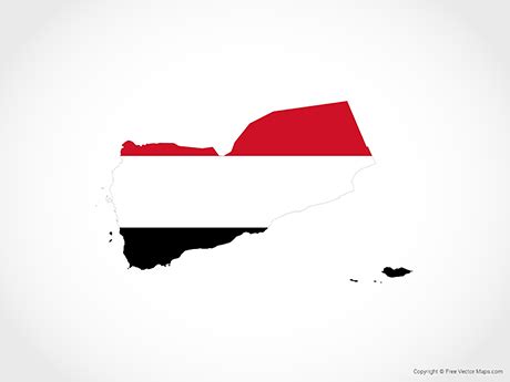 Yemen Flag Map