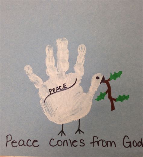 Handprint dove peace day craft – Artofit