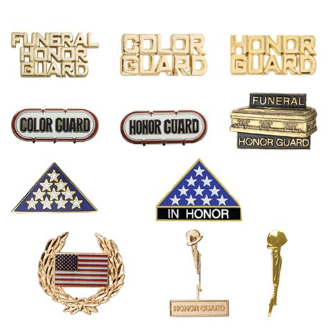 Ceremonial Guard Hat & Lapel Pins - Honor Guard Pins