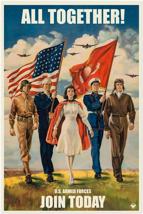 All Together - World War 2 Poster - WW2 Vintage Poster | eBay