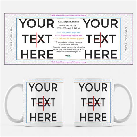 Download Mug 11oz - Mug Design Template Sample | Mug template, Mugs ...