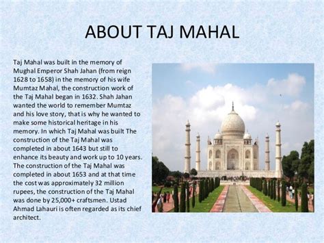 History of taj mahal