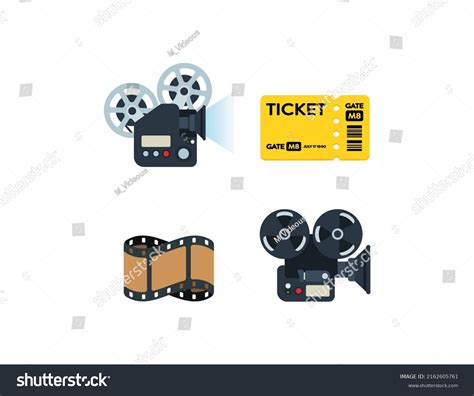 Cinema Vector Emoji Set Illustrations Cinema Stock Vector (Royalty Free ...