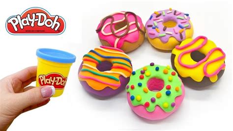 Play Doh Rainbow Donuts. How to make Toy Food out of Play Doh Clay DIY ...