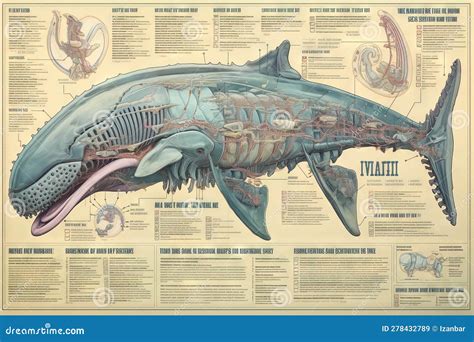 Whale Cyborg Animal Detailed Infographic, Full Details Anatomy Poster ...