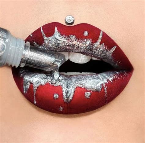 21 Insanely Intricate Lip Art Looks for Halloween Beauty - Brit + Co