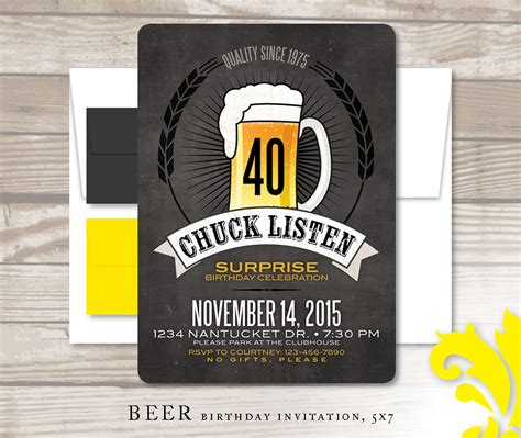 Nealon Design: BEER birthday invitation