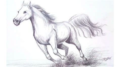 Pencil Horse Drawing Step By Step : Add lines for the barrier.