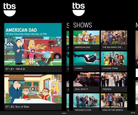 TNT And TBS TV Apps Now Available For Download From Windows Phone Store ...