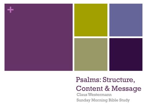 PPT - Psalms: Structure, Content & Message PowerPoint Presentation - ID ...