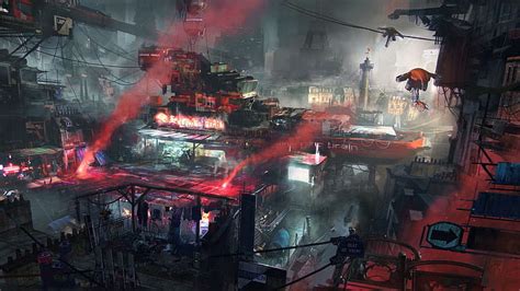 HD wallpaper: cyberpunk, environment, digital art, futuristic, video ...