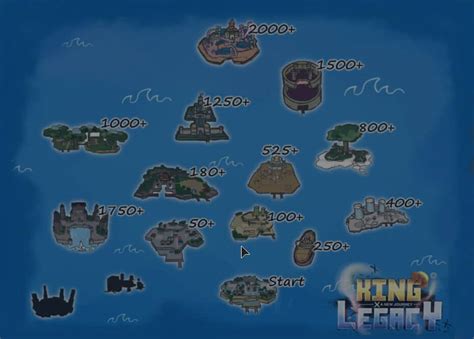 King Legacy Map - Islands & Seas