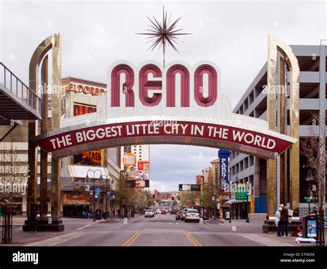 The Biggest Little City in the World sign in Reno Nevada Stock Photo ...