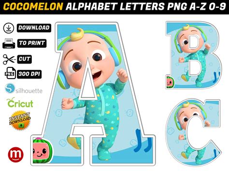 Cocomelon Alphabet Letters png - MR ALPHABETS