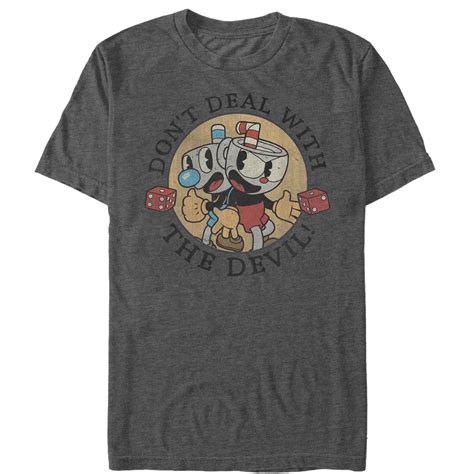 Cuphead - Men's Cuphead Don't Deal with the Devil T-Shirt - Walmart.com ...