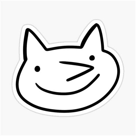 "cat with human face." Sticker for Sale by celestialraposa | Redbubble