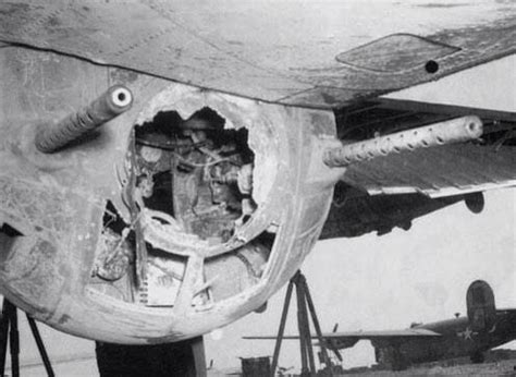 Fatal flak hit on the ball turret gunner of B17 “Little Miss Mischief ...