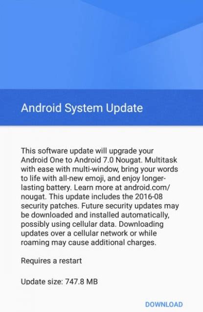 Android 7.0 Nougat update rolling out to Android One devices