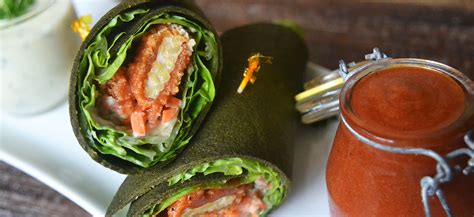 Healthy Raw Vegan Spinach Wraps | Fit Vegan Chef