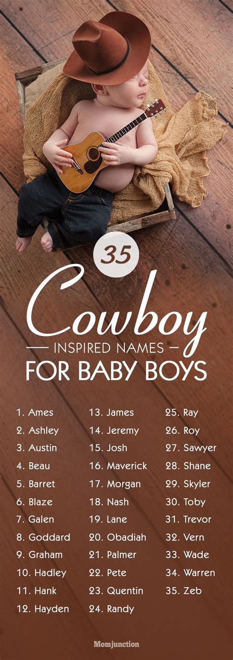 35 Cowboy-Inspired Names For Baby Boys Unique Baby Names, Kid Names ...