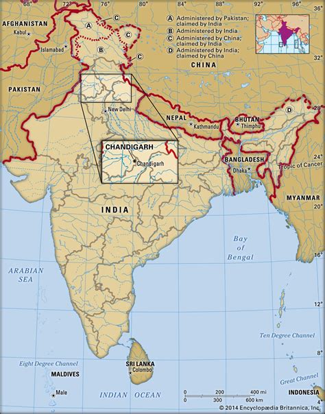 Chandigarh In India Map