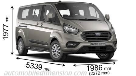 Ford Tourneo Custom L2 dimensions, boot space and similars