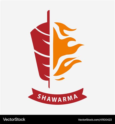 Shawarma logo for restaurants and markets Vector Image