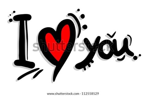 Love You Art Stock Vector (Royalty Free) 112558529 | Shutterstock