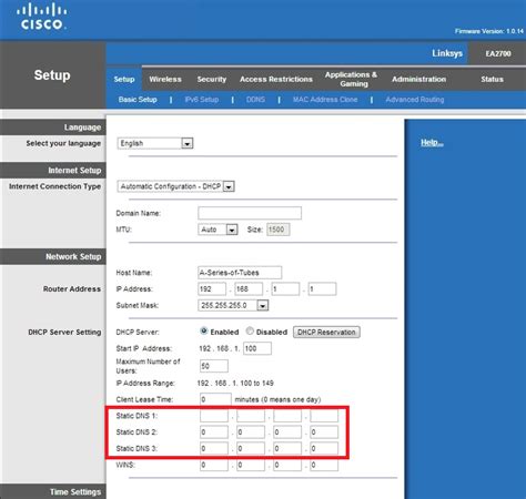 Cisco linksys router ip address - How to access router options