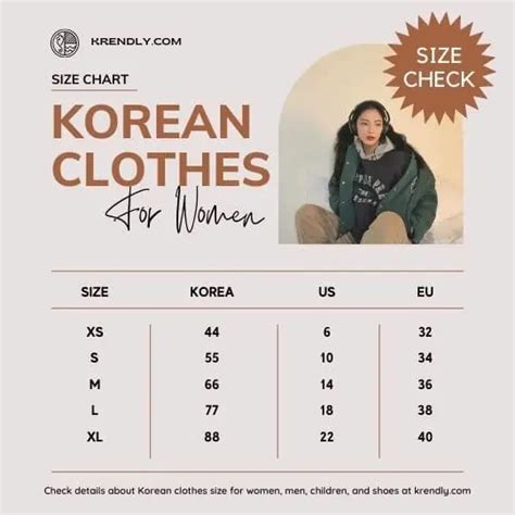 Korean Clothing & Shoe Size Guide & Chart - Krendly