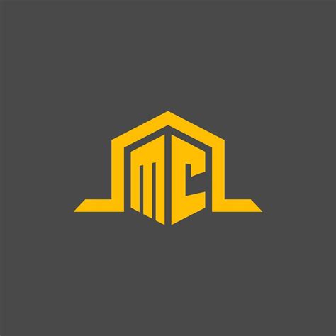 MC monogram initial logo with hexagon style design 11648356 Vector Art ...