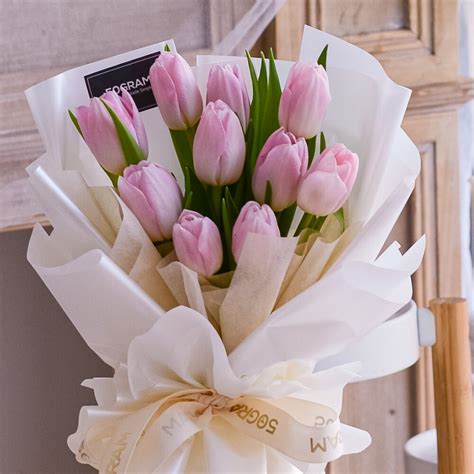 Light Pink Tulips Bouquet