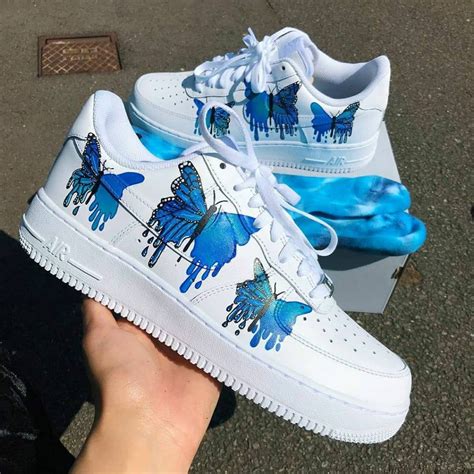 Nike Air Force 1 - Blue Butterfly - Sneakers Custom Opplain