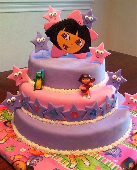 Dora Birthday Cake - Decorated Cake by Jacie Mattson - CakesDecor